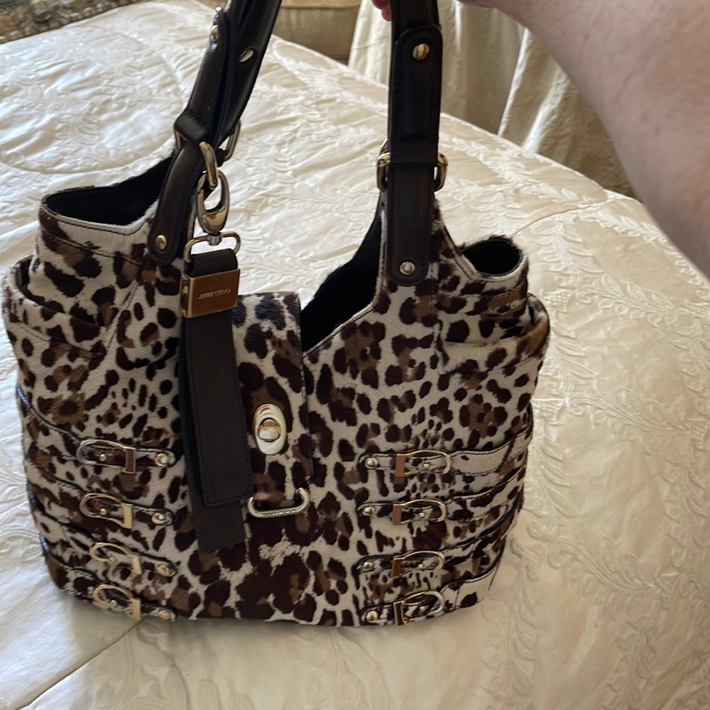 14” x 10” Four pockets. Excellent condition. Classy Jimmy Choo